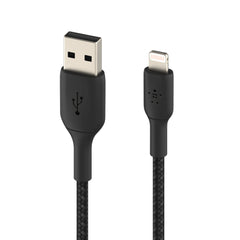 Belkin Charge/Sync BOOST↑CHARGE™ Braided Lightning to USB-A Cable 4ft Black