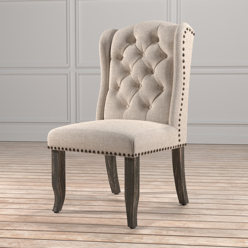 Tufted Wingback Dining Chair Handy