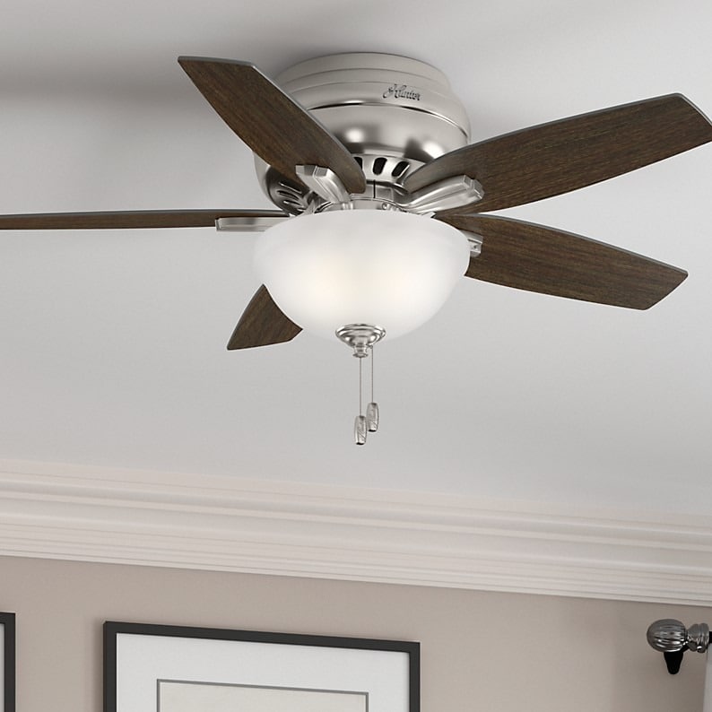 Walnut Finish Brushed Nickel 42 Inch Lighted Ceiling Fan Handy