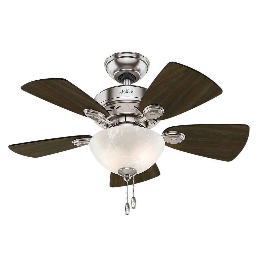 34 Inch Brushed Nickel Fan With Reversible Blades Handy