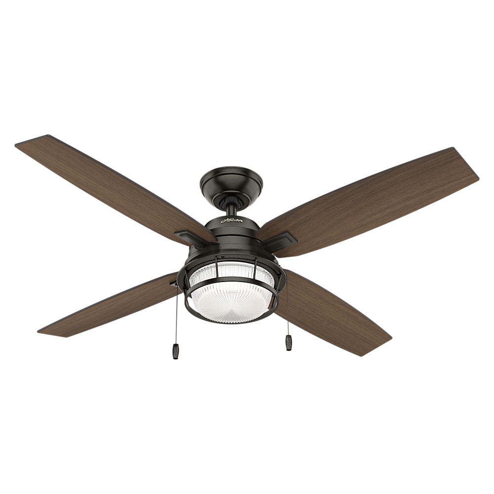 52 Inch Bronze Fan With Four Black Willow Maple Reversible Blades