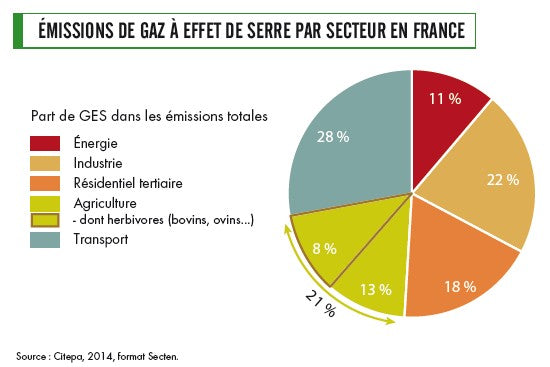 Emissions de gaz à effet de serre en France - Les Fleurs du Lotus™ | Écologie