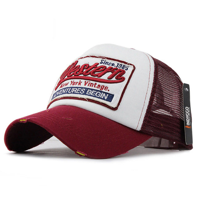 Casquette WESTERN rouge pour homme et femme