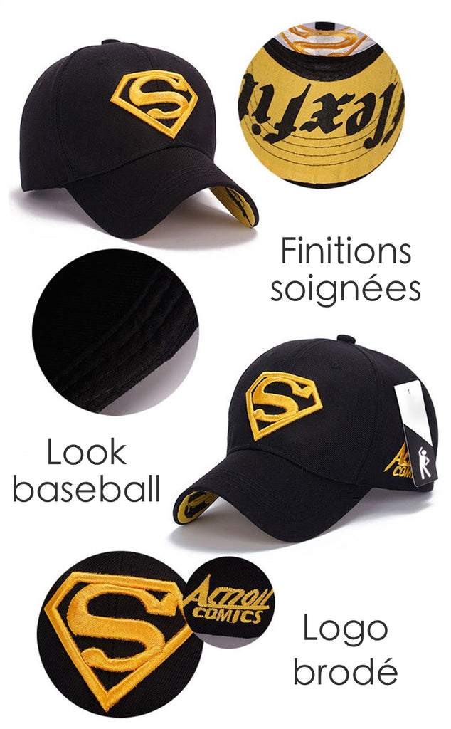 Casquette SUPER.MAN pour homme et femme aux finitions soignées