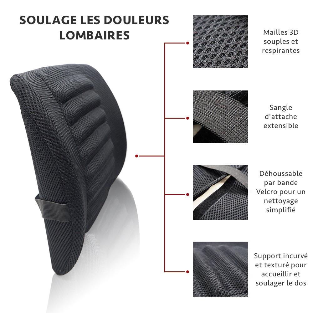 Coussin de siège pour soutien lombaire