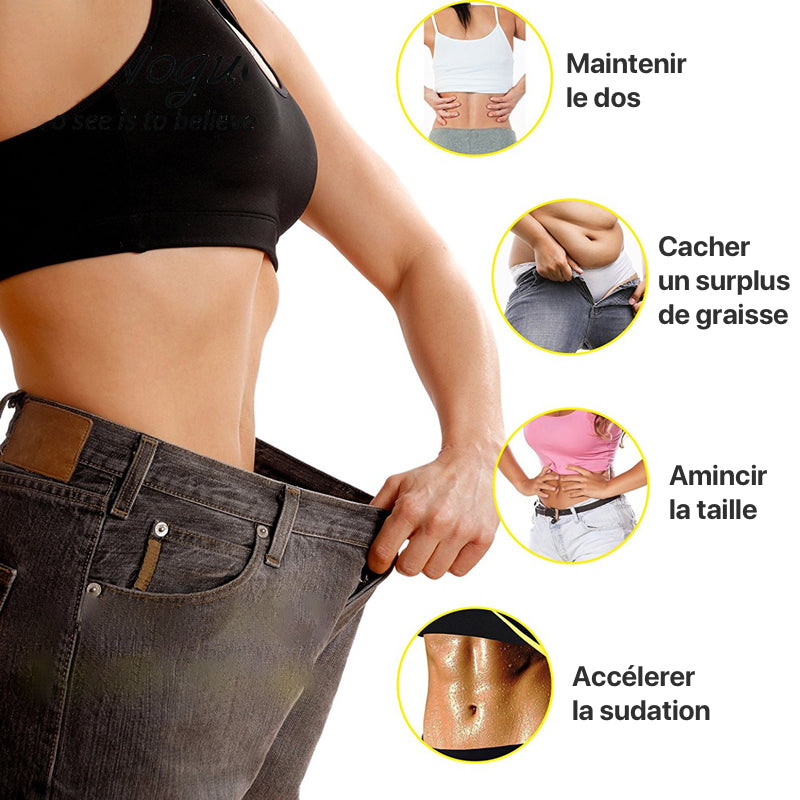 Corset amincissant de sudation réglable SWEAT.SHAPER™ pour transpirer et maigrir