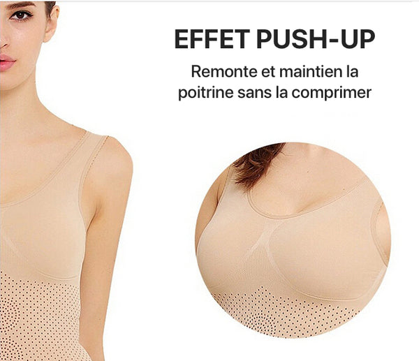 Débardeur + panty + culotte minceur intelligent et massant TOURMALINE+ à effet push-up