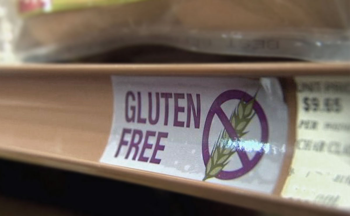 Gluten-Free Label on Grocery Store Shelf