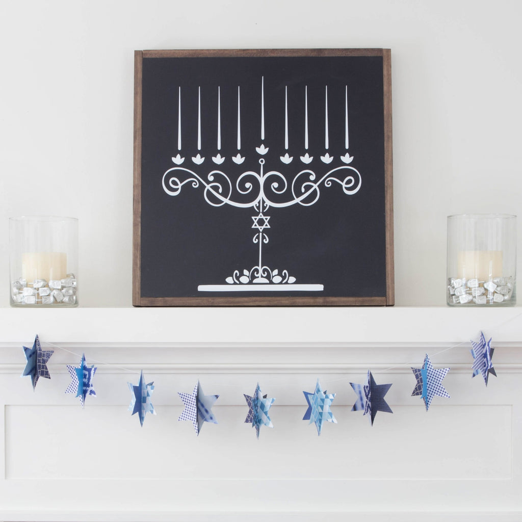 Decorating for Hanukkah:  How to Style Your Mantel