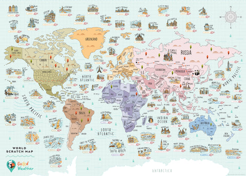 World scratch map - iMartCity 刮刮樂 after scratch travel map