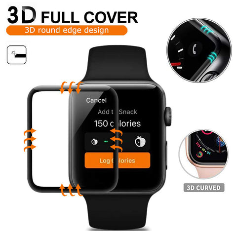 Apple watch serie 4 40mm 44mm screen protector anti scratch anti fingerpritn tempered glass screen protector film GadgetiCloud iWatch Protector protective cover with Black Edges Anti Scratch tempered glass protective films apple watch accessories discount combo