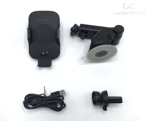 Lexuma Xmount ACM-1009 Automatic Infrared Sensor Qi fast charging Wireless Car Charger Mount for iPhone Xs Samsung S10 E S9 S8 Plus mobile device phone accessories Vehicle phone holder Car Cradles adapter with infrared motion sensor Charging Dock Easy One touch One Tap Auto-Sensor Auto-Clamping Auto-Lock Safety First Cell Phone Car Air Vent Holder Safety on road 4 Dash Smartphone dashboard All-in-one Universal Adjustable Car Mount package - iMartCity