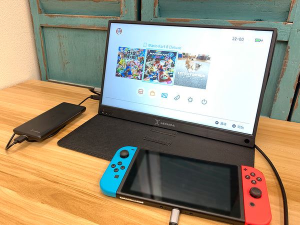 lexuma xscreen portable monitor with touch screen unboxing connection to gaming devices switch