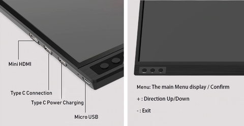 GadgetiCloud Lexuma XScreen Portable Monitor Ultra Slim HD 1080P USB Powered HDMI connection Type-C cable