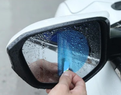 Protective rear view mirror film - GadgetiCloud hydrophobic film