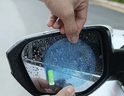 Protective rear view mirror film - GadgetiCloud hydrophobic film