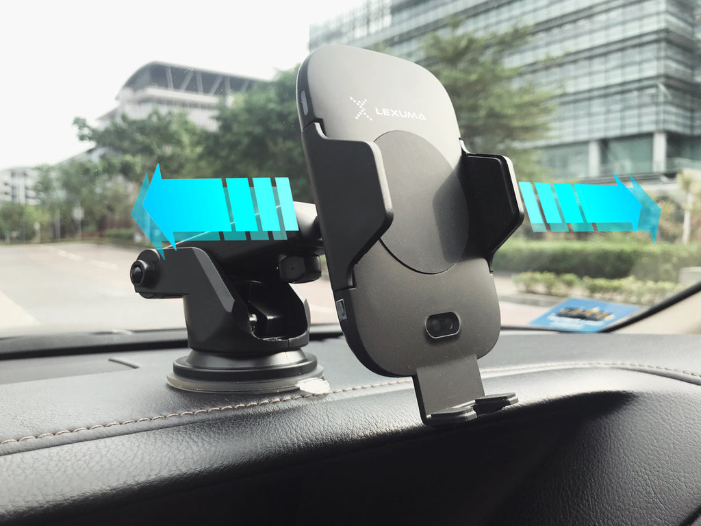 Automatic Infrared Sensor Qi Wireless Car Charger Mount - Lexuma smart sensor car wireless charger windshield holder