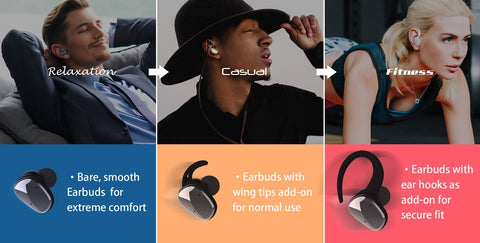 GadgetiCloud Lexuma XBud Series TWS True Wireless Bluetooth In-ear Earbuds Earphones Headphones How to choose the Best Earbuds ear hooks adjustable