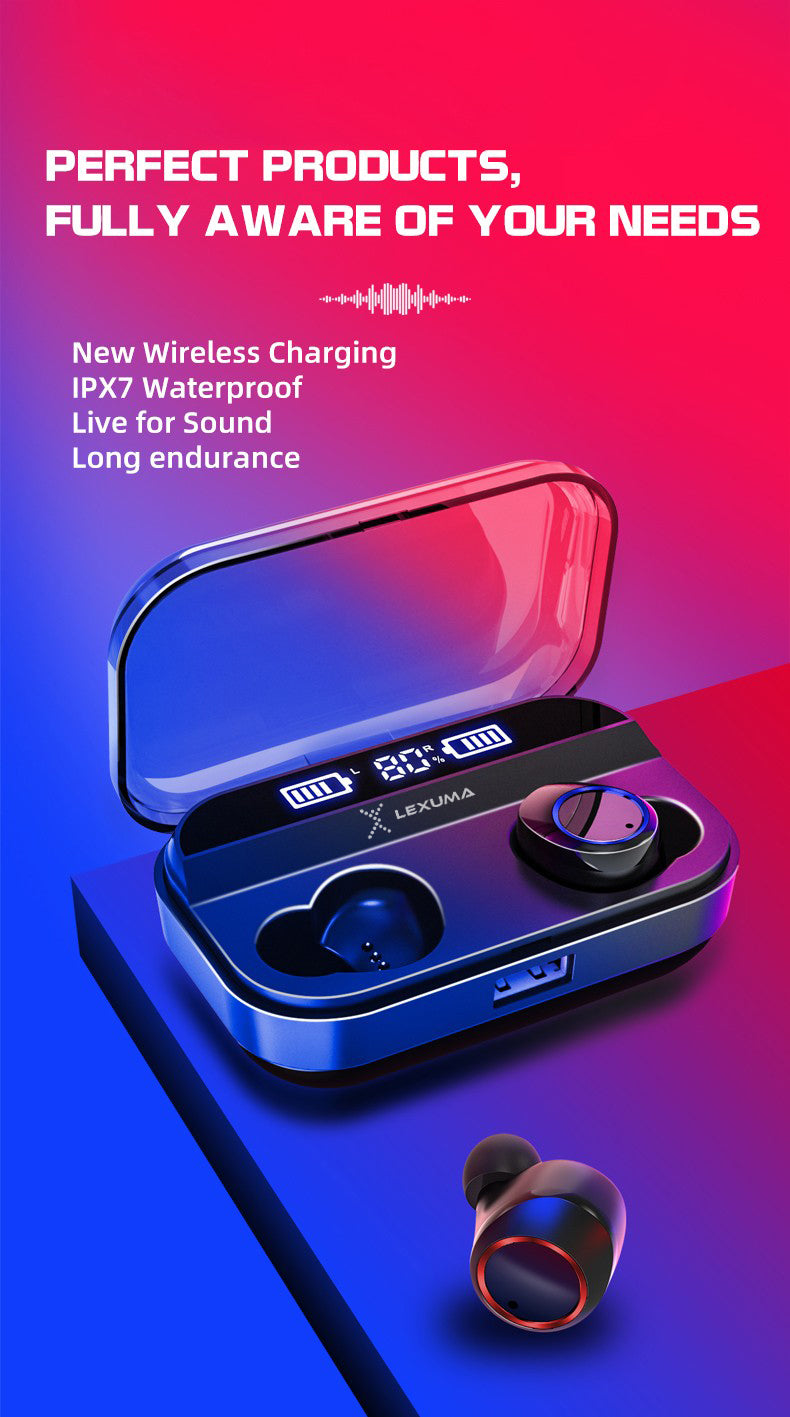Lexuma Xbud-Z True Wireless stereo In-Ear Bluetooth With Charging Case IPX7 waterproof earbuds for working out running headphones earphones with power bank Water-resistant rechargeable mpow flame AS X2T+ ip8 jbl endurance dive jabra elite 65t ikanzi TWS-X9 x3t x4t tws apa itu tws i12 tozo t10 best wireless earbuds best wireless earbuds for working out features summary - GadgetiCloud
