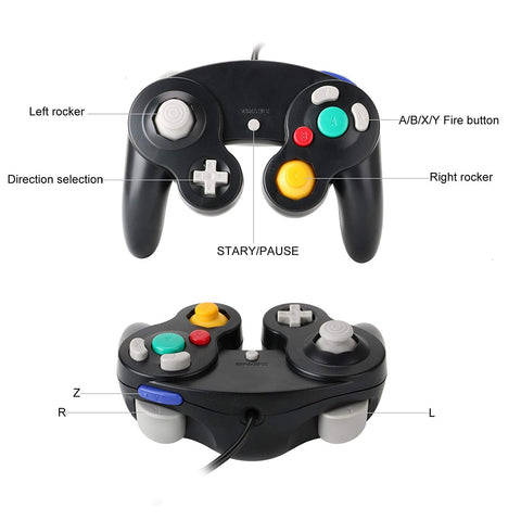 GameCube Controller for Wii U and Nintendo Switch - Imartcity product side view