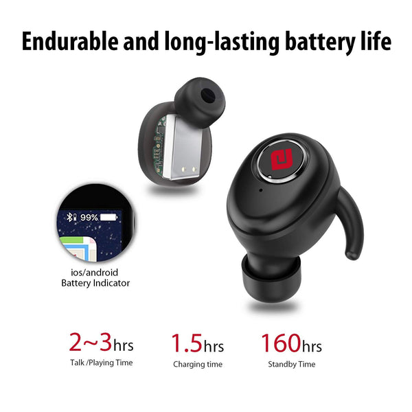 Geekee True Wireless In-Ear Bluetooth IPX5 Sports Earbuds imartcity battery built-in