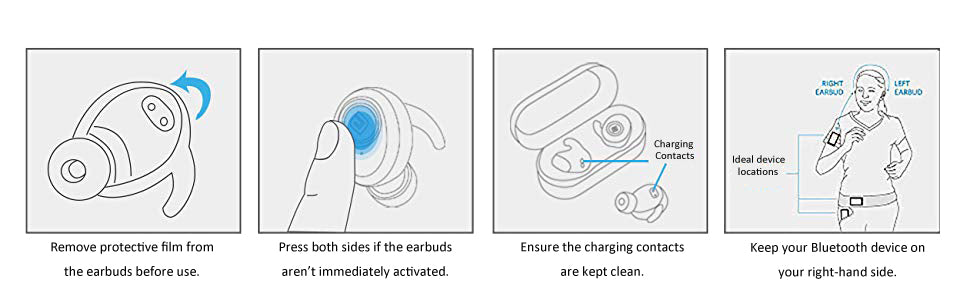 Geekee True Wireless In-Ear Bluetooth IPX5 Sports Earbuds imartcity application tips