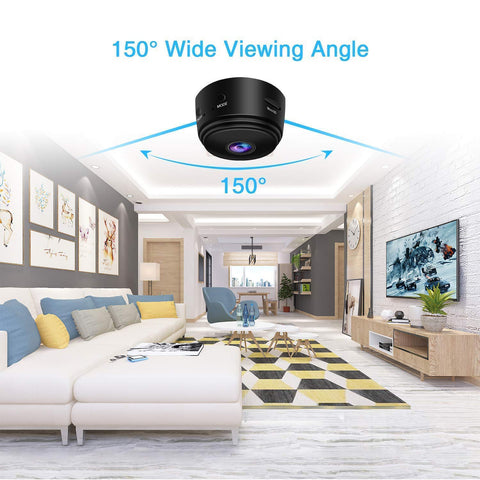 SEC-C120 Mini 1080P FHD Wireless Night Vision Home Security Camera with 150° Wide-Angle Lens wifi connection for mobile phone hidden outdoor invisible Smart HD IP cam ime2s remote cheap surveillance cameras for home nanny Tiny Covert Cam small axis f1004 cookycam 360 ip camera ismartview ARW-BAT CCTV 網絡監控攝影機 - iMartCity Camera with 150° Wide-Angle Lens - iMartCity wide viewing angle for home office