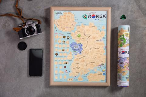 Korea scratch map - Gadgeticloud