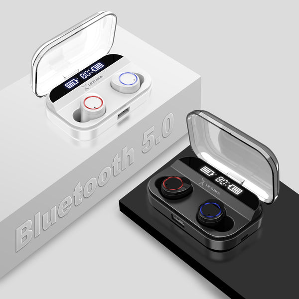 Lexuma XBud-Z True wireless Earbuds with black and white color