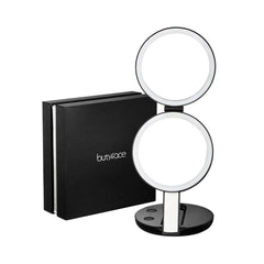 LED lighted travel makeup mirror with 7x magnification at  gadgeticloud butyface beauty mirror