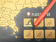GadgetiCloud thailand scratch travel map 泰國刮刮地圖 刮刮樂 places to go thai map