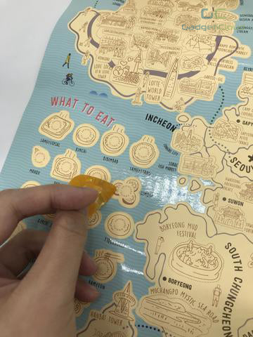 GadgetiCloud korea travel scratch map 韓國刮刮地圖 刮刮樂 korean map
