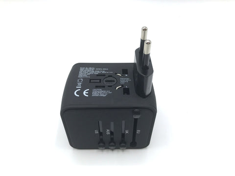 Travel with All in One Universal Travel Adapter - Plus 4 USB Ports