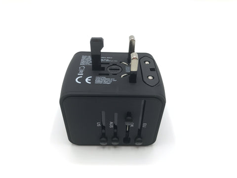 Travel with All in One Universal Travel Adapter - Plus 4 USB Ports