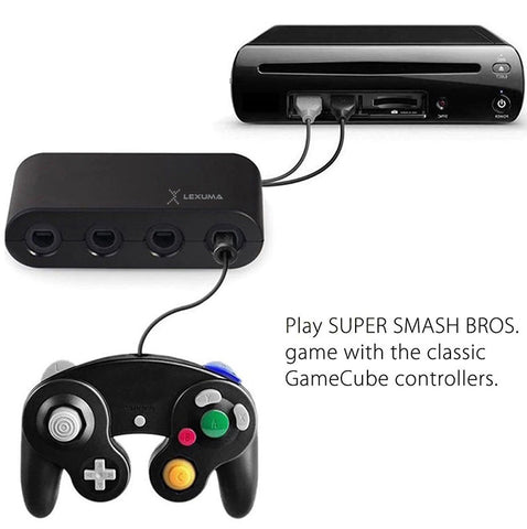 Lexuma GameCube Controller Adapter for Wii U, Nintendo Switch and PC USB - Lexuma