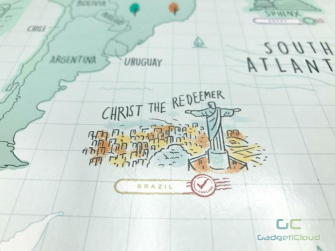 GadgetiCloud world scratch travel map 世界刮刮地圖 刮刮樂 finish scratching landmark