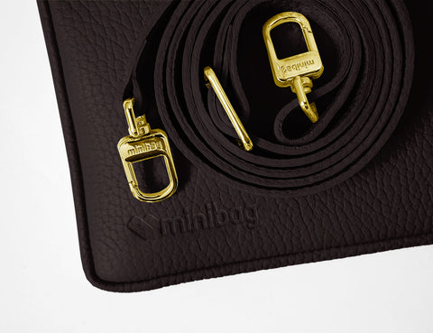 mini bag black with golden details 