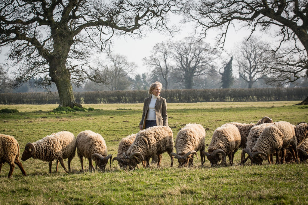 Mrs Jane Kallaway and some of her flock