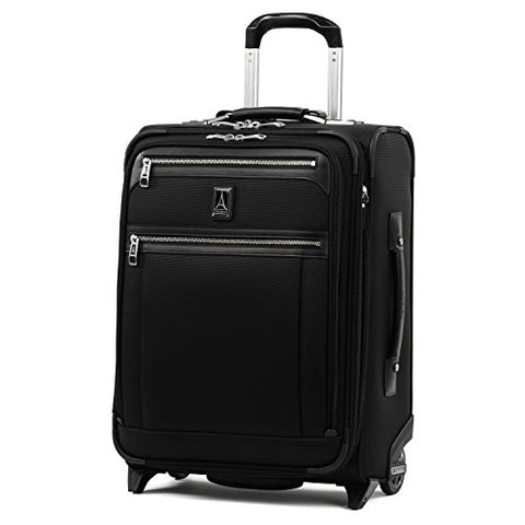 Travelpro Luggage Platinum Elite 20" Carry-on Intl Expandable Rollaboard w/USB Port, Shadow Black