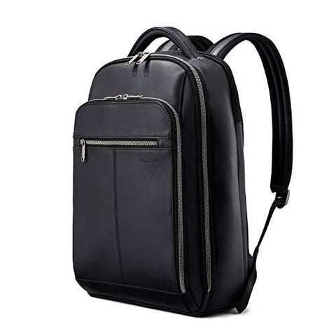 Samsonite Classic Leather Backpack, Black, One Size