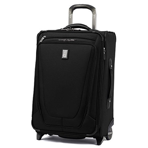 Travelpro Luggage Crew 11 22" Carry-on Expandable Rollaboard w/Suiter and USB Port, Black
