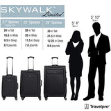 Travelpro Skywalk Limited 3 Piece Spinner Suitcase Set - Softside Expandable Travel Luggage with Spinning Wheels – Carry On & Checked Bags, Olive