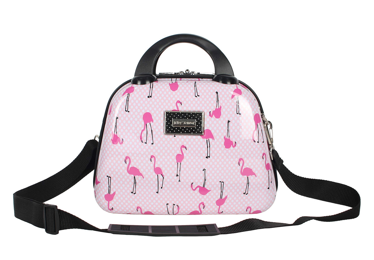 betsey johnson flamingo luggage