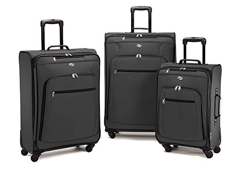 American Tourister At Pops Plus 3 Piece Nested Set, charcoal, One Size