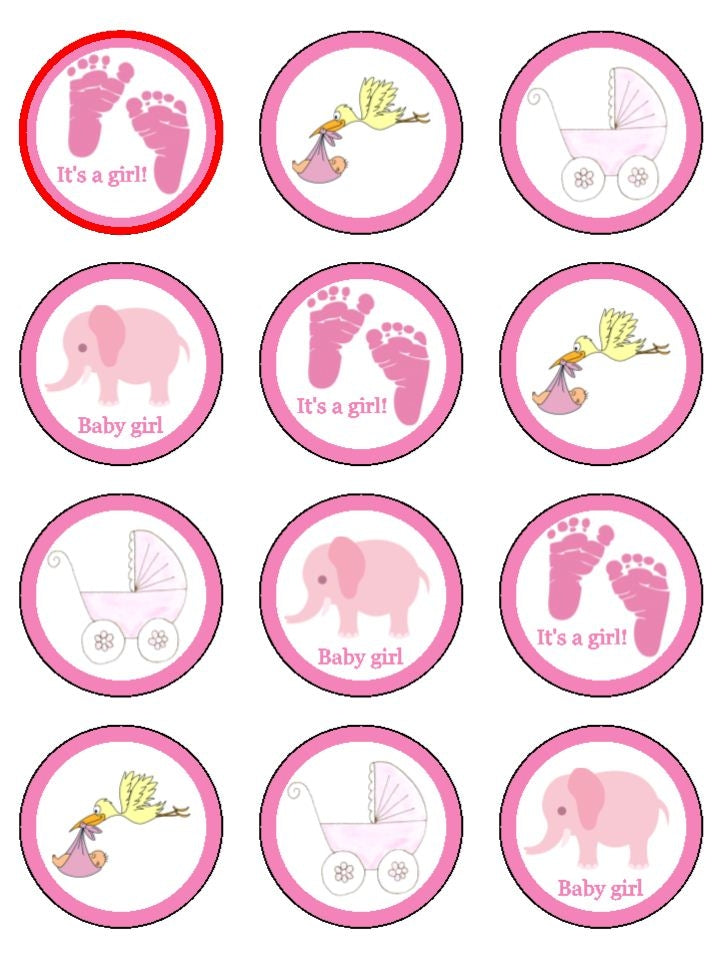 baby-shower-it-s-a-girl-stork-elephant-and-a-stroller-edible-cupcake-t