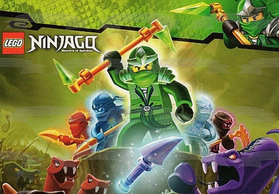 LEGO Ninjago Masters of Spinjitzu Lloyd Kai Zane Cole Jay Edible – A Birthday