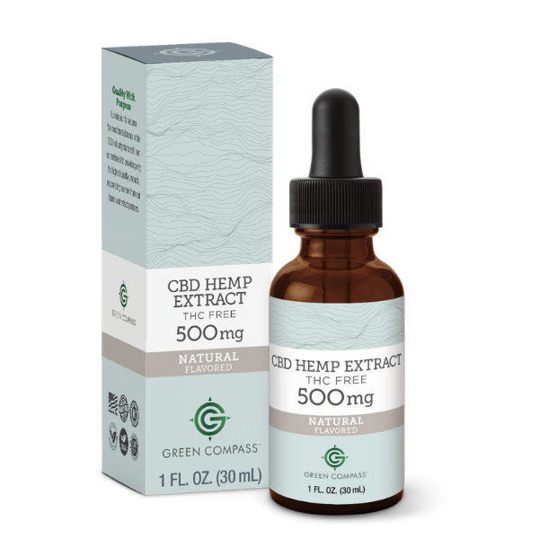 CBD Hemp Extract THC FREE 500mg - Natural Flavor