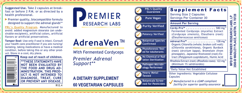 AdrenaVen Premier 60 vegcaps