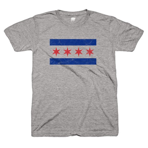 gray chicago flag shirt