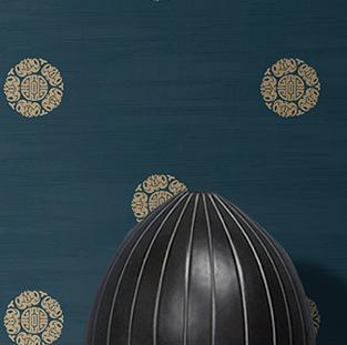 Navy Blue Chinoiserie Wallpaper Chinese Style Wallcovering | BVM Home